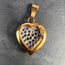 Load image into Gallery viewer, Italian Love Heart 18K Yellow White Gold Diamond Charm Pendant