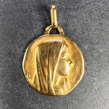 Load image into Gallery viewer, French Perroud Virgin Mary 18K Yellow Gold Charm Pendant