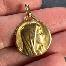 Load image into Gallery viewer, French Perroud Virgin Mary 18K Yellow Gold Charm Pendant