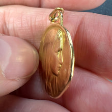 Load image into Gallery viewer, French Perroud Virgin Mary 18K Yellow Gold Charm Pendant