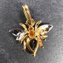 Load image into Gallery viewer, French Honey Bee Aquamarine 18K Yellow White Gold Charm Pendant