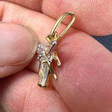 Load image into Gallery viewer, French Honey Bee Aquamarine 18K Yellow White Gold Charm Pendant