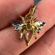 Load image into Gallery viewer, French Honey Bee Aquamarine 18K Yellow White Gold Charm Pendant