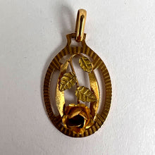 Load image into Gallery viewer, French Rose 18K Yellow Gold Charm Pendant