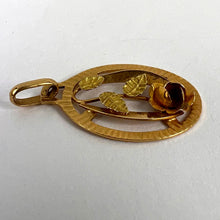 Load image into Gallery viewer, French Rose 18K Yellow Gold Charm Pendant