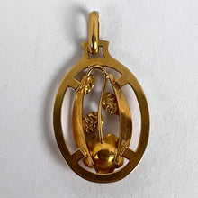 Load image into Gallery viewer, French Rose 18K Yellow Gold Charm Pendant