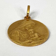 Load image into Gallery viewer, French Sellier Madonna and Child 18K Yellow Gold Charm Pendant