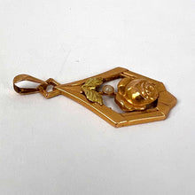 Load image into Gallery viewer, French Rose 18K Yellow Gold Pearl Charm Pendant
