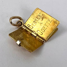 Load image into Gallery viewer, French Christmas Book 18K Yellow White Gold Charm Pendant