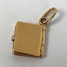 Load image into Gallery viewer, French Christmas Book 18K Yellow White Gold Charm Pendant