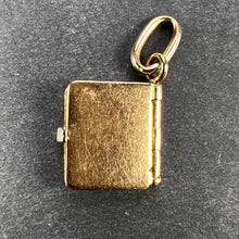 Load image into Gallery viewer, French Christmas Book 18K Yellow White Gold Charm Pendant