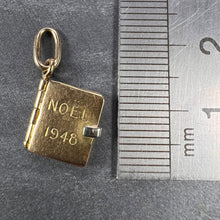 Load image into Gallery viewer, French Christmas Book 18K Yellow White Gold Charm Pendant