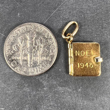 Load image into Gallery viewer, French Christmas Book 18K Yellow White Gold Charm Pendant