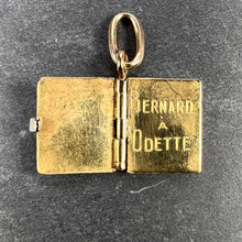 Load image into Gallery viewer, French Christmas Book 18K Yellow White Gold Charm Pendant