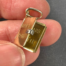 Load image into Gallery viewer, French Christmas Book 18K Yellow White Gold Charm Pendant