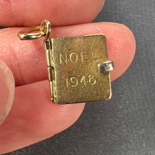Load image into Gallery viewer, French Christmas Book 18K Yellow White Gold Charm Pendant