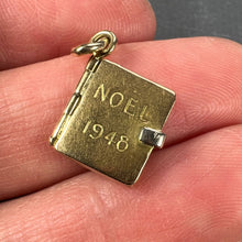 Load image into Gallery viewer, French Christmas Book 18K Yellow White Gold Charm Pendant