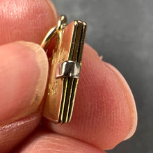 Load image into Gallery viewer, French Christmas Book 18K Yellow White Gold Charm Pendant