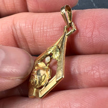 Load image into Gallery viewer, French Rose 18K Yellow Gold Pearl Charm Pendant