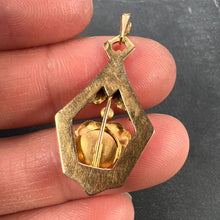 Load image into Gallery viewer, French Rose 18K Yellow Gold Pearl Charm Pendant