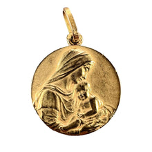Load image into Gallery viewer, French Sellier Madonna and Child 18K Yellow Gold Charm Pendant
