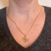 Load image into Gallery viewer, 18K Yellow Gold Maltese Cross Filigree Charm Pendant