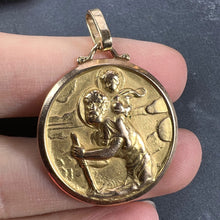 Load image into Gallery viewer, French Saint Christopher 18K Yellow Gold Charm Pendant