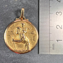 Load image into Gallery viewer, French Saint Christopher 18K Yellow Gold Charm Pendant
