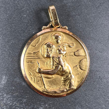 Load image into Gallery viewer, French Saint Christopher 18K Yellow Gold Charm Pendant