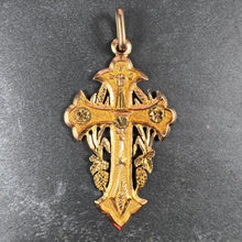 Load image into Gallery viewer, Antique French 18K Rose Gold Harvest Cross Pendant