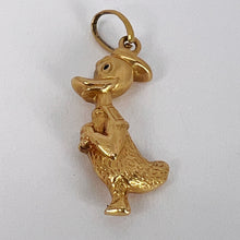 Load image into Gallery viewer, Cartoon Duck 18K Yellow Gold Charm Pendant
