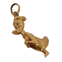 Load image into Gallery viewer, Cartoon Duck 18K Yellow Gold Charm Pendant
