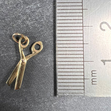 Load image into Gallery viewer, 18K Yellow Gold Scissors Charm Pendant