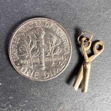 Load image into Gallery viewer, 18K Yellow Gold Scissors Charm Pendant