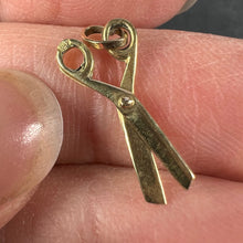 Load image into Gallery viewer, 18K Yellow Gold Scissors Charm Pendant