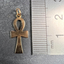 Load image into Gallery viewer, 18K Yellow Gold Ankh Charm Pendant