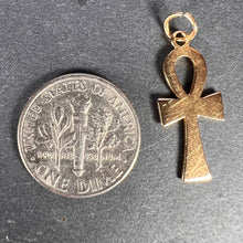Load image into Gallery viewer, 18K Yellow Gold Ankh Charm Pendant