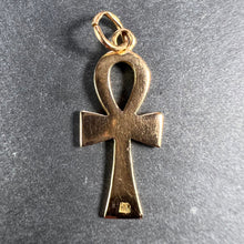 Load image into Gallery viewer, 18K Yellow Gold Ankh Charm Pendant