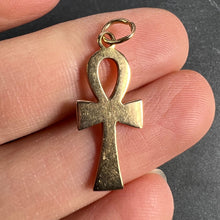 Load image into Gallery viewer, 18K Yellow Gold Ankh Charm Pendant