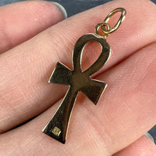 Load image into Gallery viewer, 18K Yellow Gold Ankh Charm Pendant