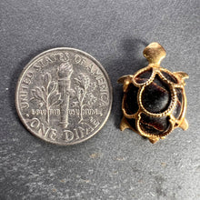 Load image into Gallery viewer, 18K Yellow Gold Wood Turtle Tortoise Charm Pendant