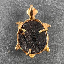 Load image into Gallery viewer, 18K Yellow Gold Wood Turtle Tortoise Charm Pendant