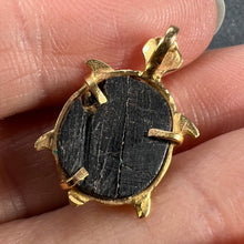 Load image into Gallery viewer, 18K Yellow Gold Wood Turtle Tortoise Charm Pendant