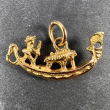 Load image into Gallery viewer, Italian Gondola Boat 18K Yellow Gold Charm Pendant