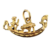 Load image into Gallery viewer, Italian Gondola Boat 18K Yellow Gold Charm Pendant