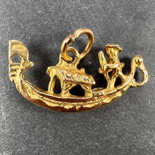 Load image into Gallery viewer, Italian Gondola Boat 18K Yellow Gold Charm Pendant