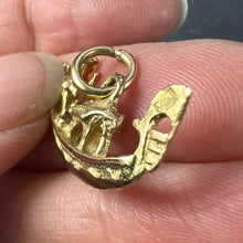 Load image into Gallery viewer, Italian Gondola Boat 18K Yellow Gold Charm Pendant
