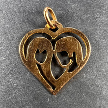 Load image into Gallery viewer, French 18K Yellow Gold Lovers Love Heart Charm Pendant