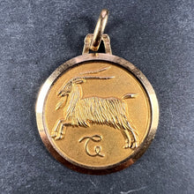 Load image into Gallery viewer, French 18K Yellow Gold Zodiac Capricorn Charm Pendant