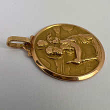 Load image into Gallery viewer, French Saint Christopher 18K Yellow Gold Charm Pendant